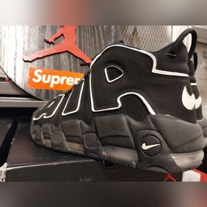 Nike Air More Uptempo Black White Size 12 Please Read Description.